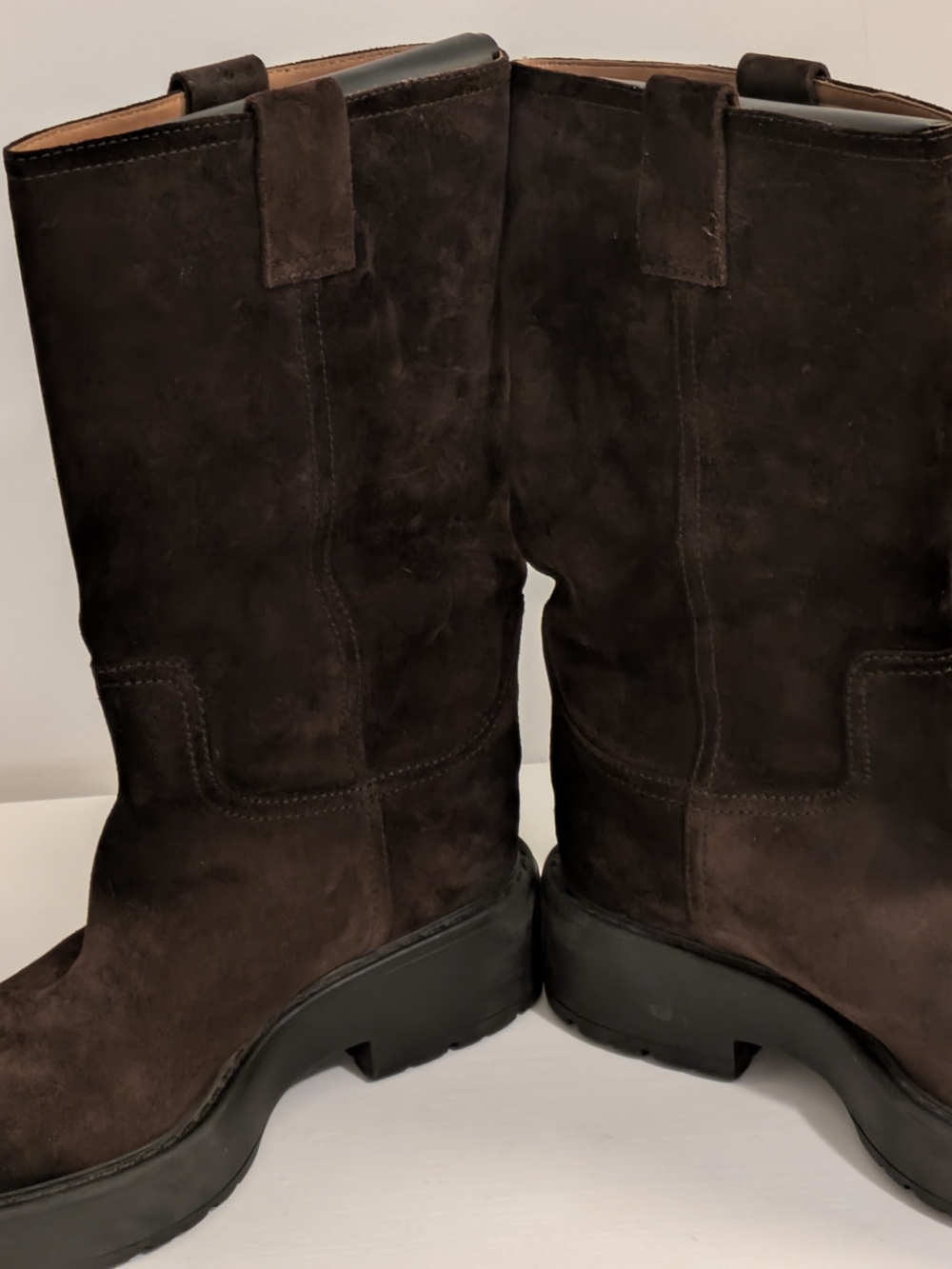 Miu Miu Brown Suede Mid-Calf Boots - Picture 5 of 7